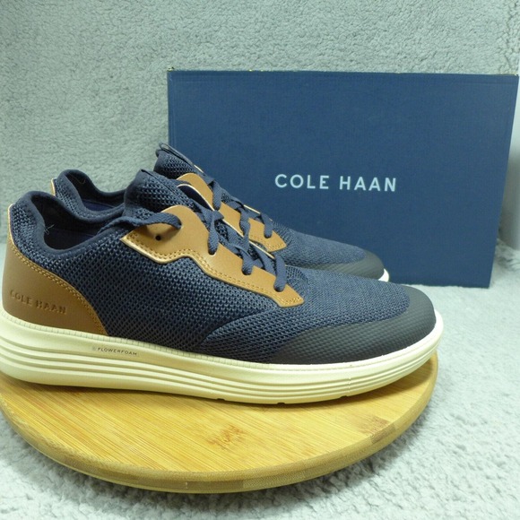 Cole Haan Grand Plus Journey Navy Blue and Tan Sneakers Men's Size 10.5 C36930 - Picture 1 of 10